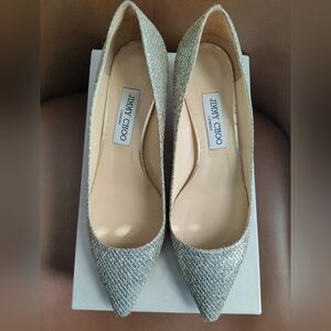 Jimmy Choo Cream Heels Elegant Design